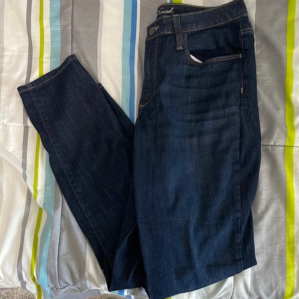Dark denim jeans